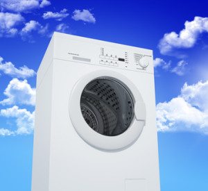 washing machine and blue sky